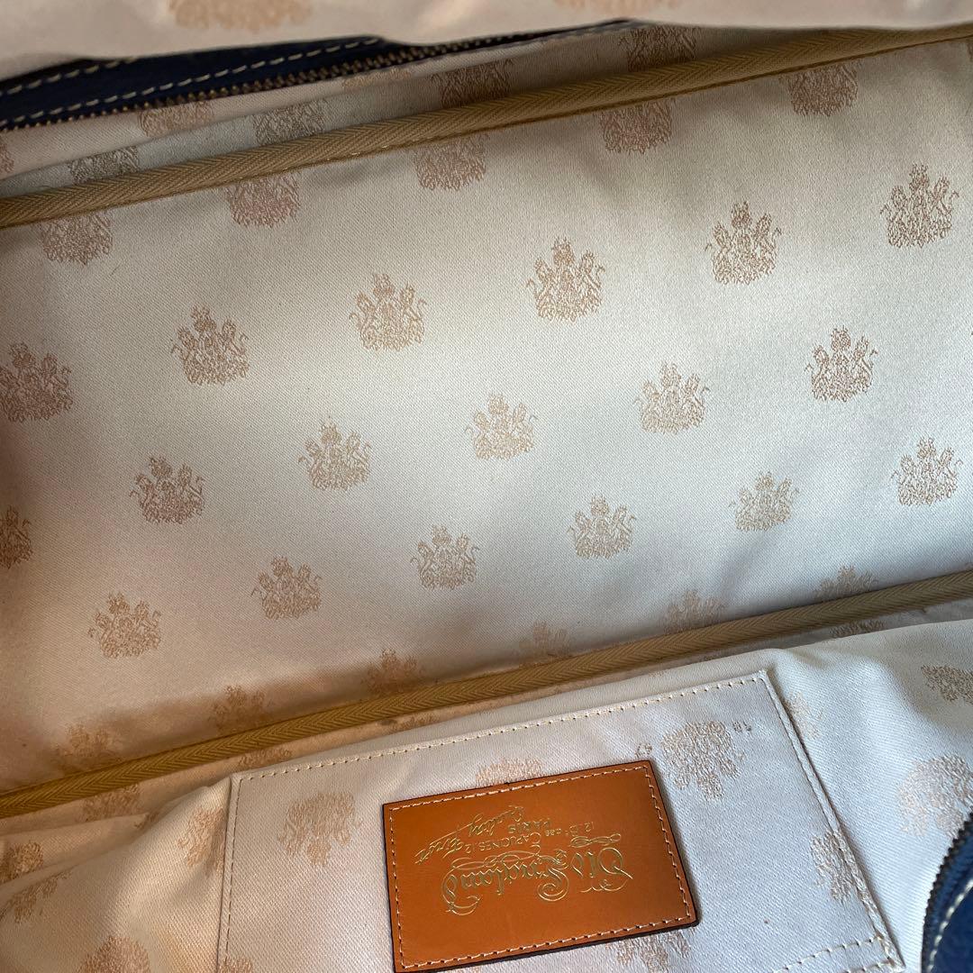 OLDEnglandネイビー レザー ボストンバッグ