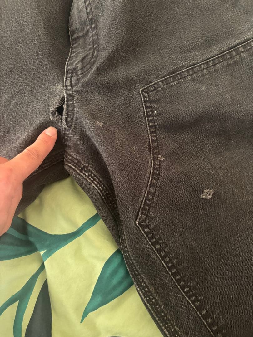 ア*郎様 Carhartt ペインター　ダブルニー　極上フェード　36×34