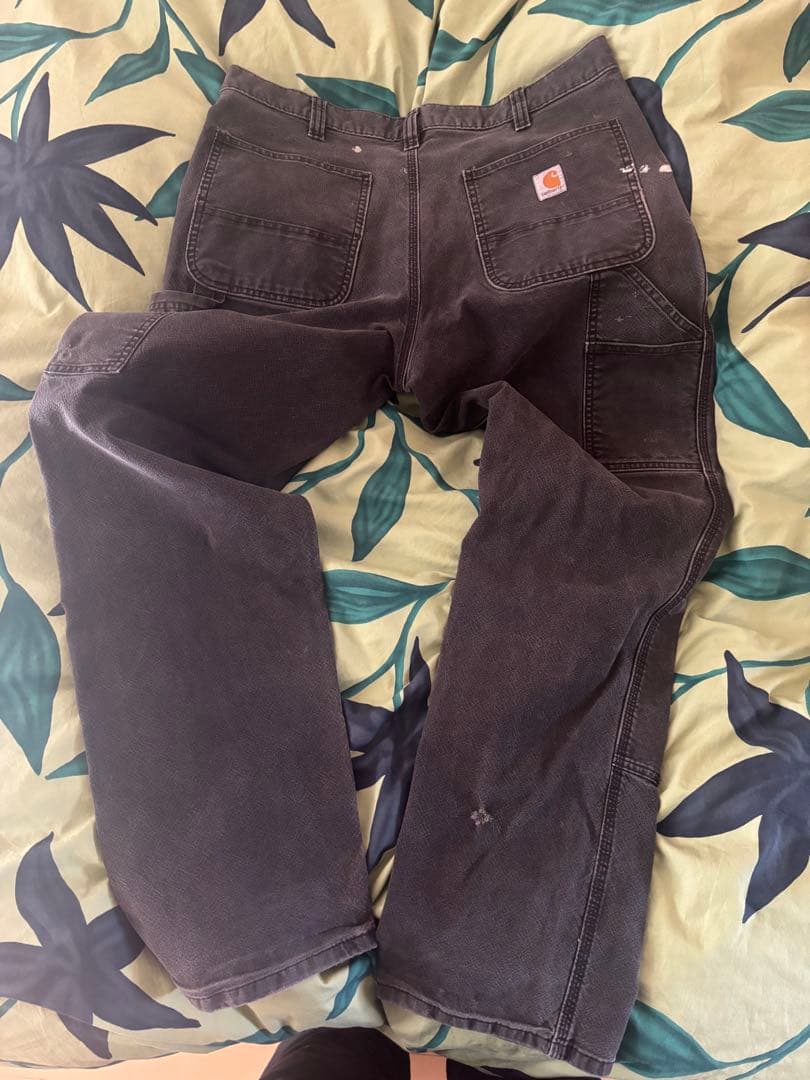 ア*郎様 Carhartt ペインター　ダブルニー　極上フェード　36×34