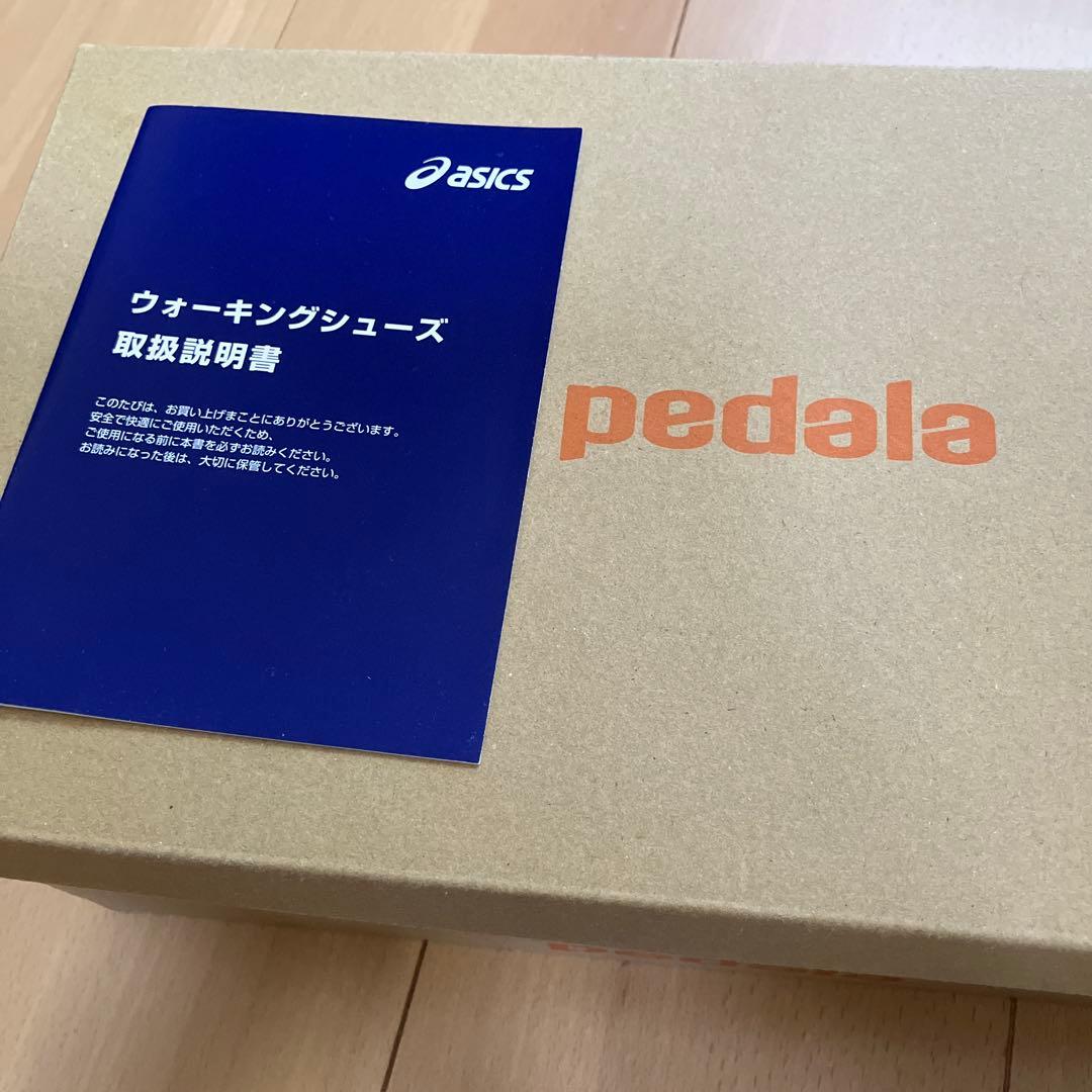 アシックス ペダラ レースアップウォーキングシューズ　25.5cm ブラック
