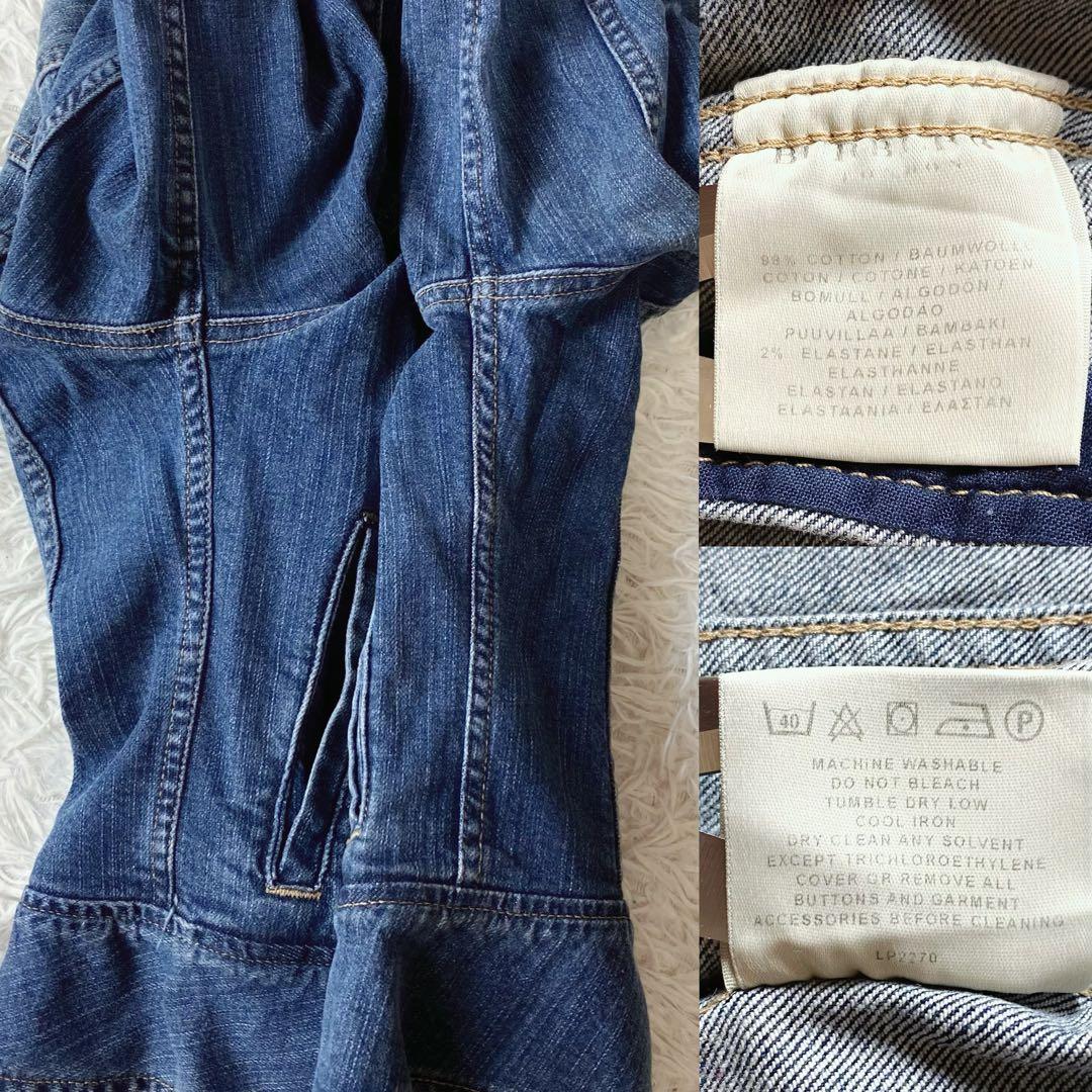 9未使用級！　バーバリー　ウォッシュドデニム　Gジャン　ノバチェック　イタリア製