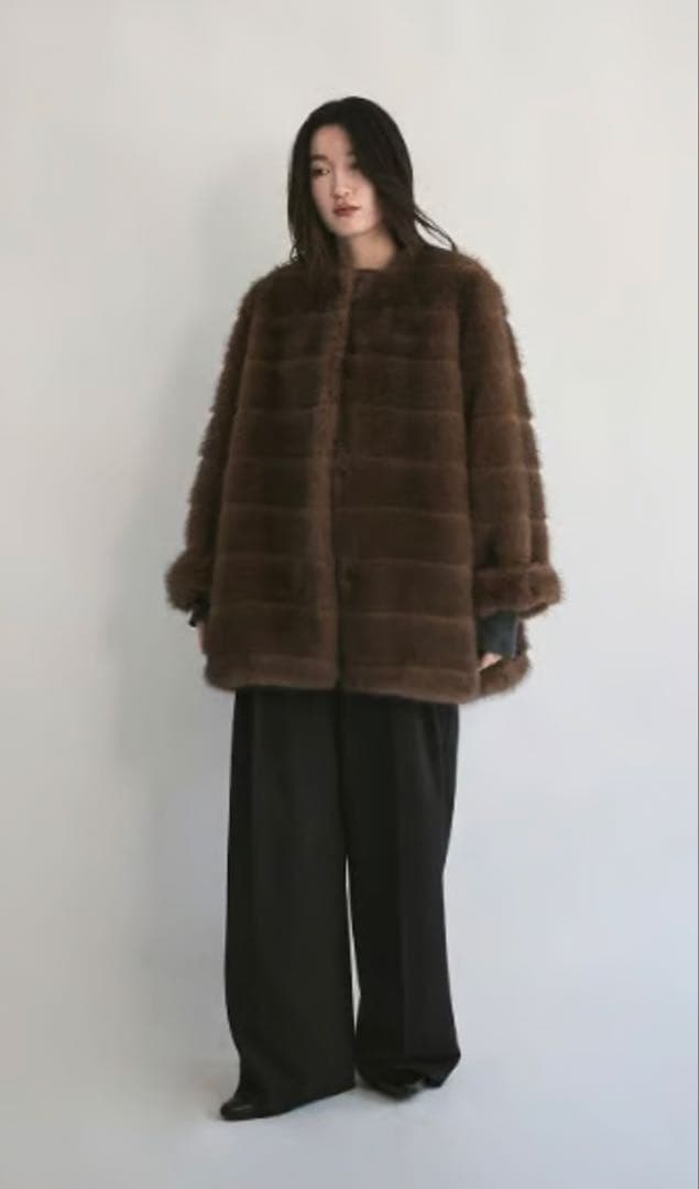 THINK FUR【25TH-14】Border Fur Coat