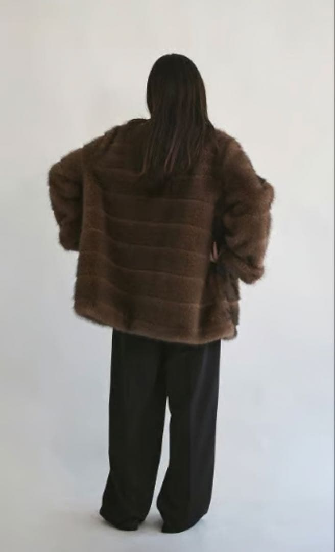 THINK FUR【25TH-14】Border Fur Coat