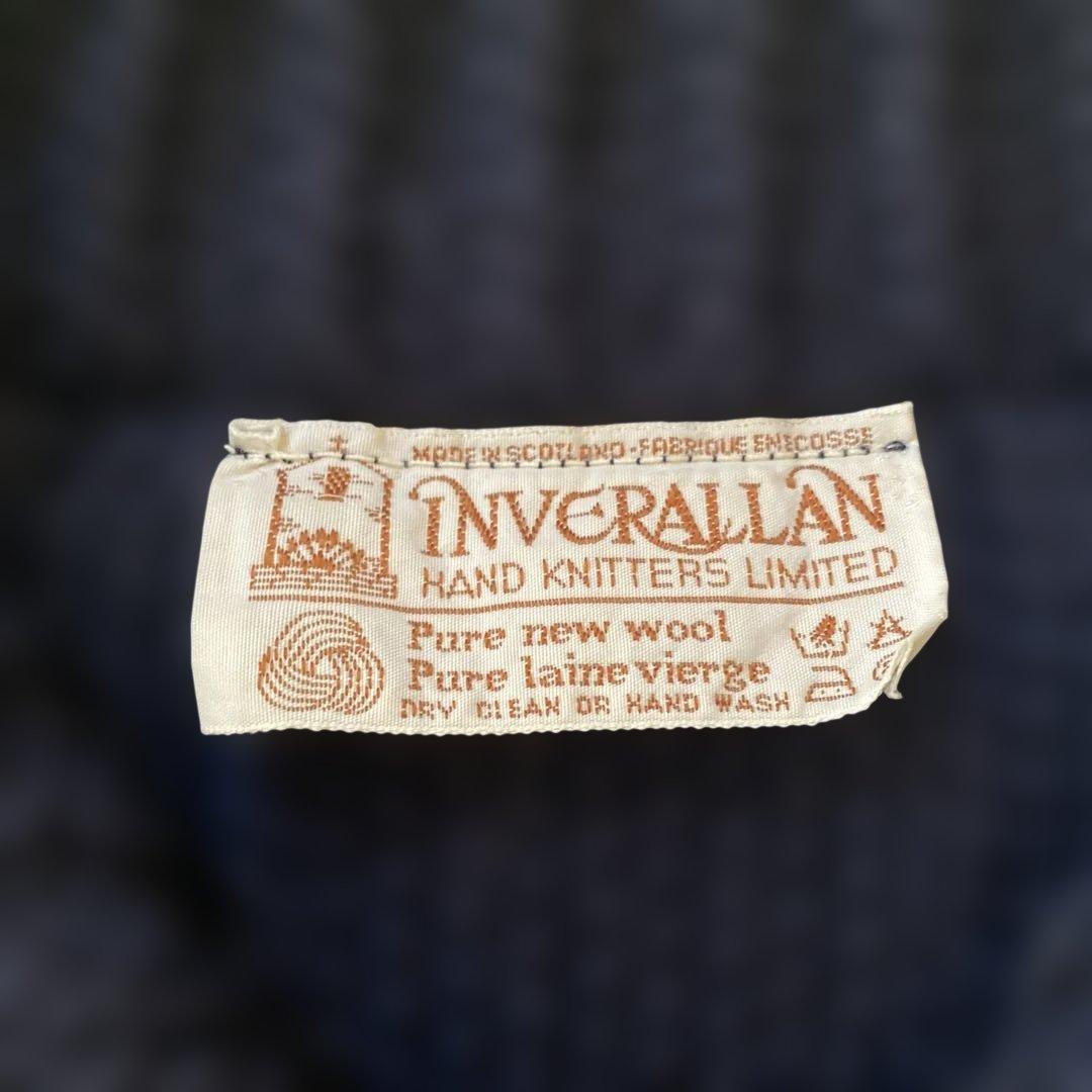 【希少 茶タグ】インバーアラン 3A スコットランド製 ネイビー 40 Ｌサイズ