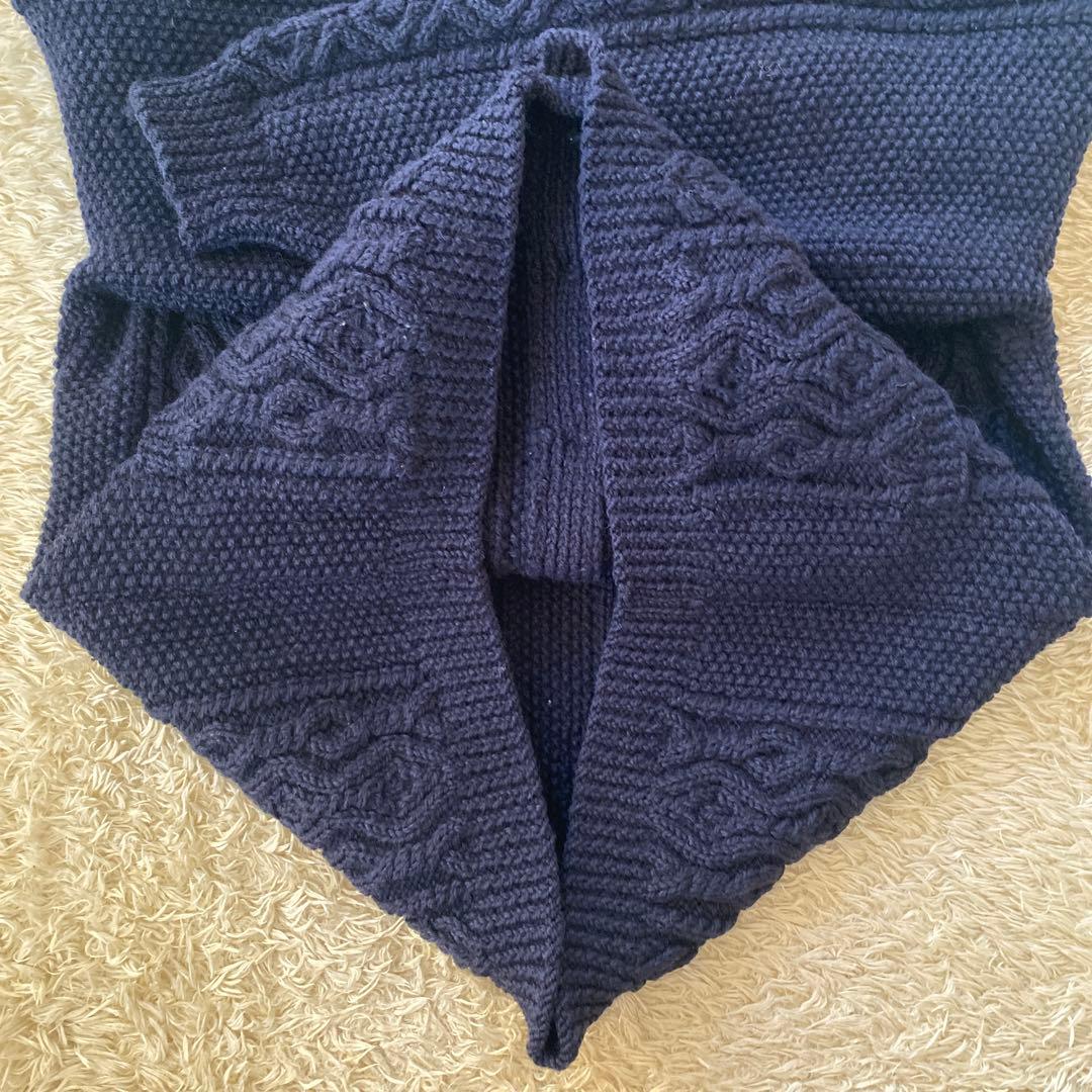 【希少 茶タグ】インバーアラン 3A スコットランド製 ネイビー 40 Ｌサイズ