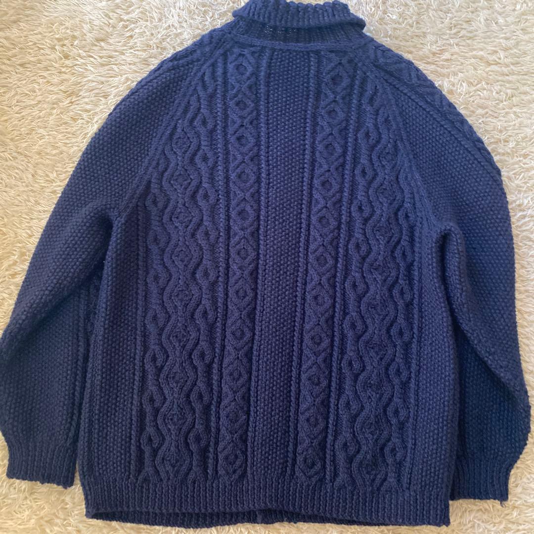 【希少 茶タグ】インバーアラン 3A スコットランド製 ネイビー 40 Ｌサイズ