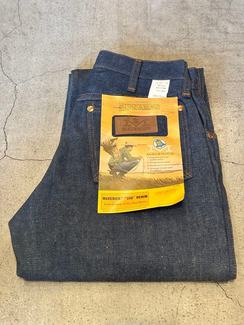 デッドストック 1970~80‘s MAVERICK350DENIM 44MWZ
