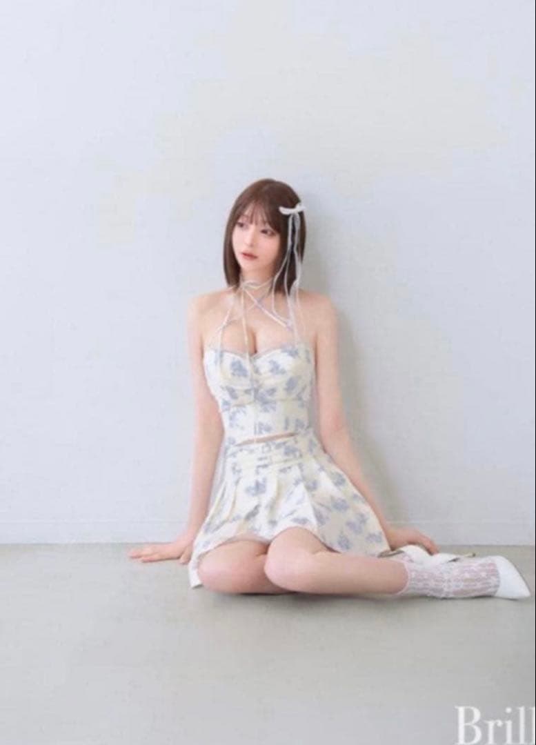 ROBE de FLEURSホワイトれみれみドレス