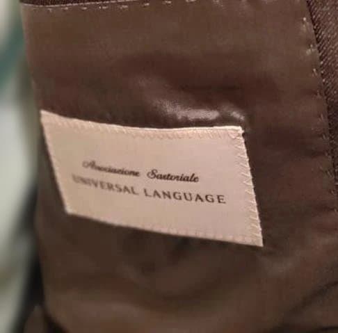 ユニバーサルランゲージ　伊CERRUTI生地 スーツ ハンドメイド仕様　グレー