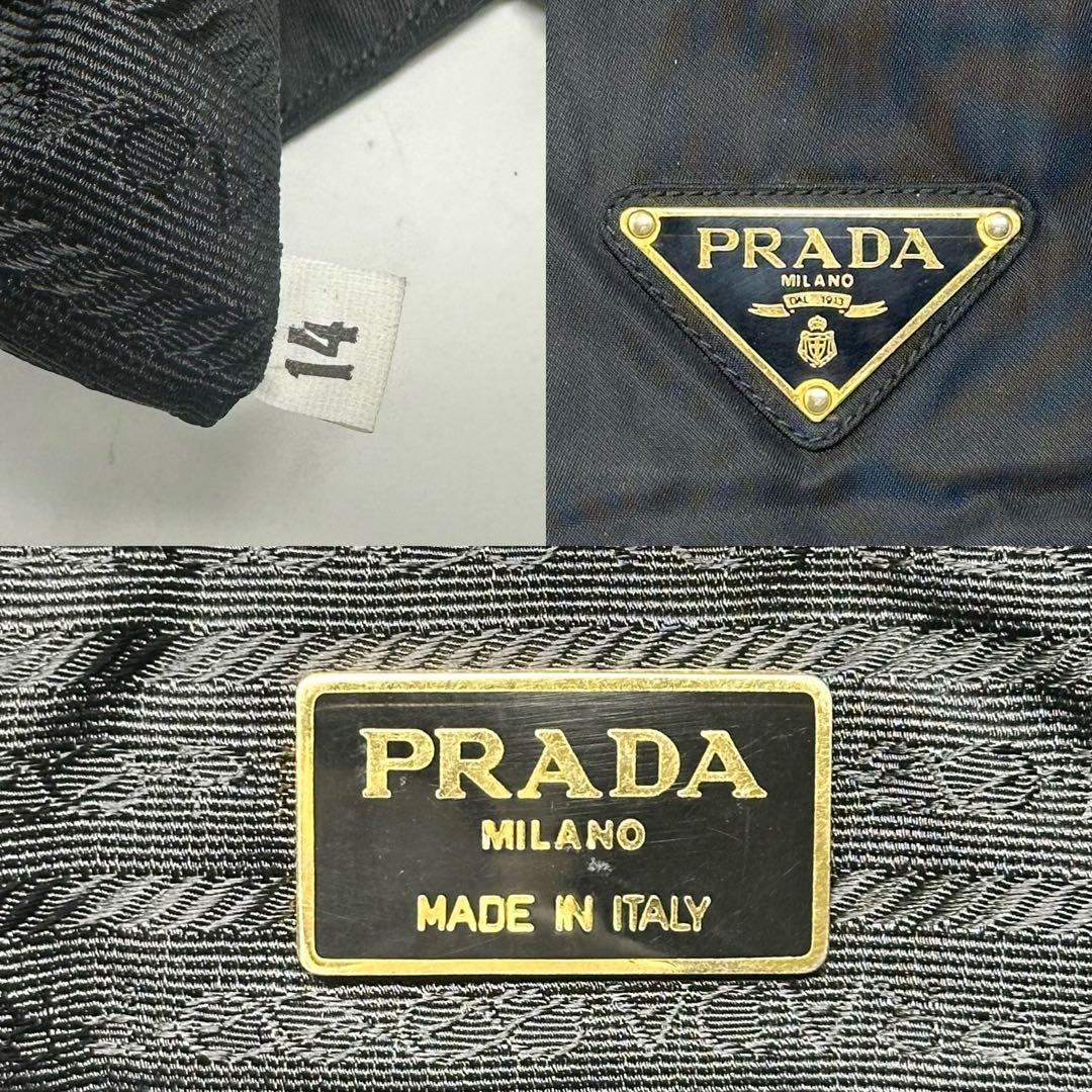 PRADA ビジネスバッグ 黒 大きめ　A4可　N2-8.5