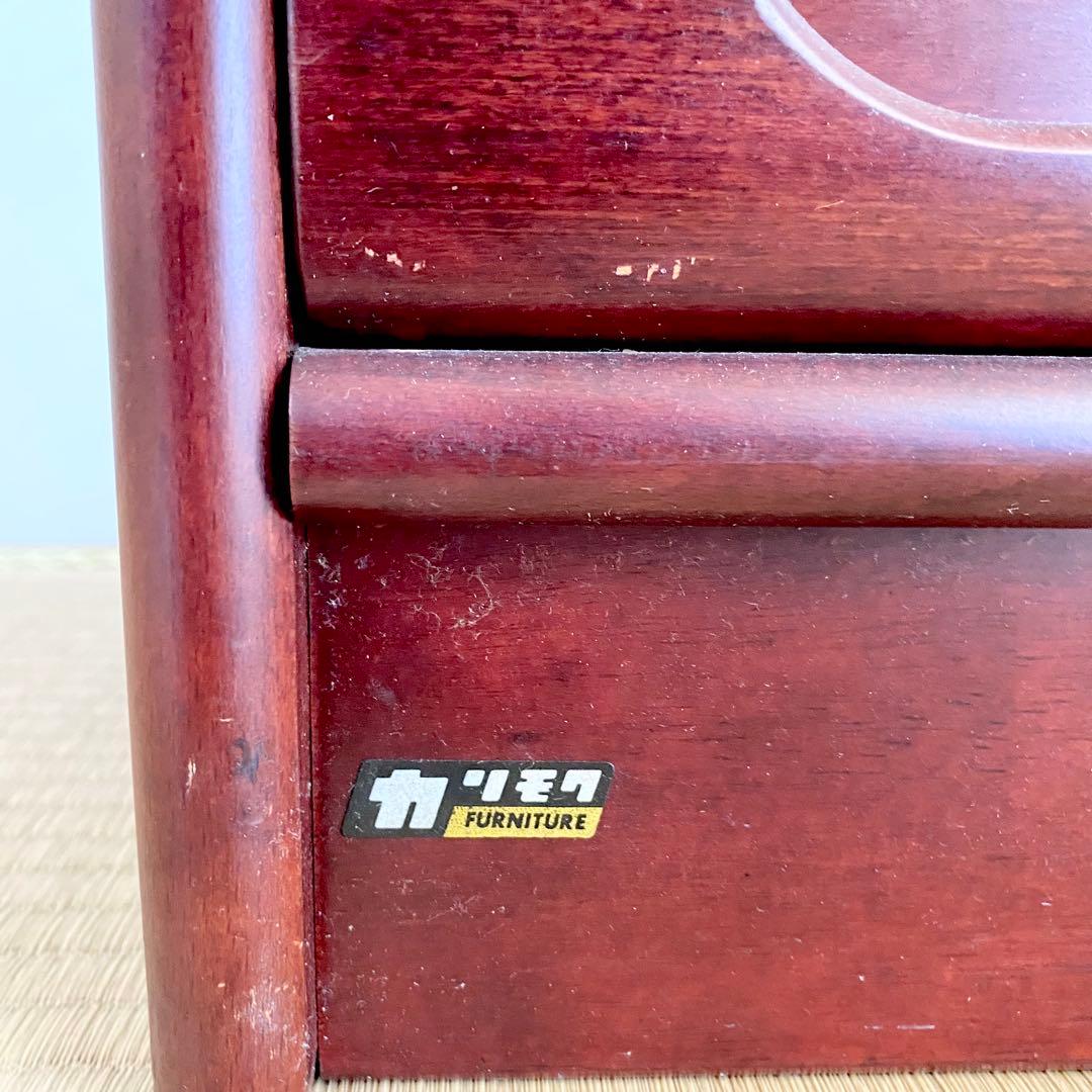 オールドカリモク/karimoku /5段チェスト/ワインローズ/引き出し/家具