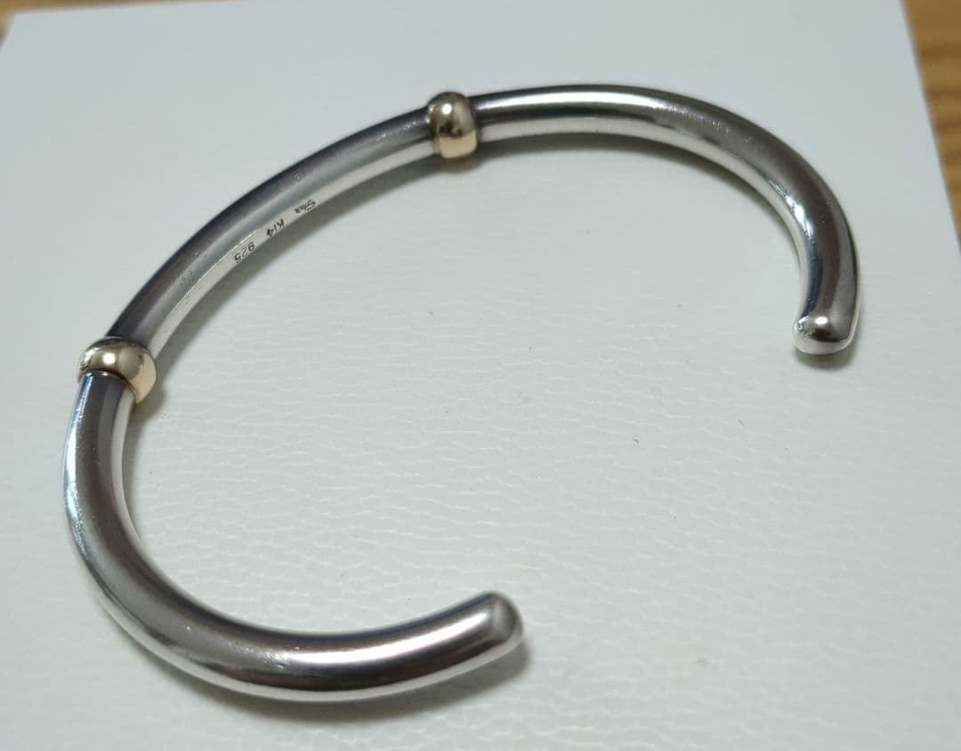 スタージュエリー K14 Silver925 シンプル バングル