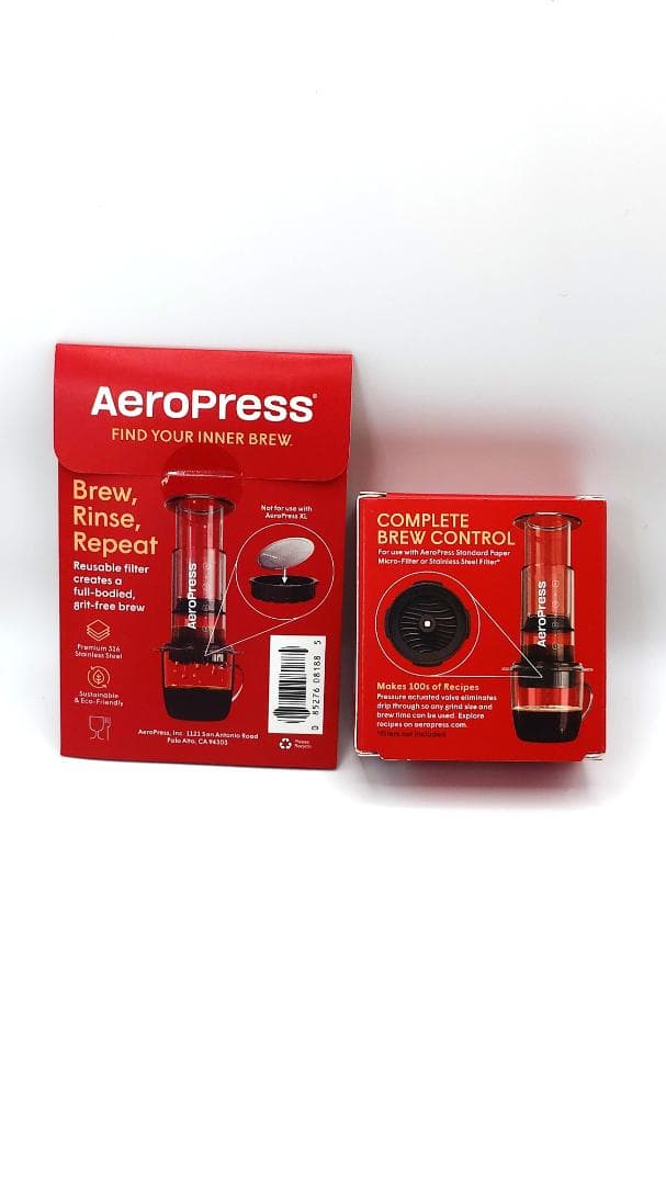 Aeropress ステンレスフィルター5個＆フィルターキャップ2個セット