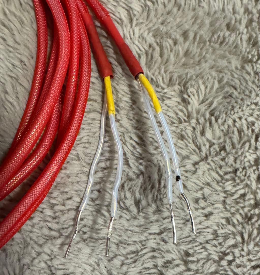 4N純銀 1.6mmフッ素絶縁単線　スピーカーケーブル仕様