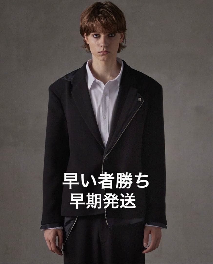 GRANCYリバースレイヤードデザインテーラードジャケット