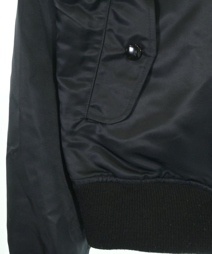 ran☆ 様。MUVEIL ミュベール ブラック フリルジャケット　MA1