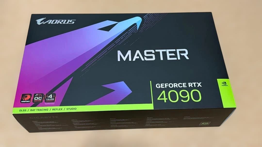 【美品・使用頻度少】Gigabyte RTX4090 Aorus Master
