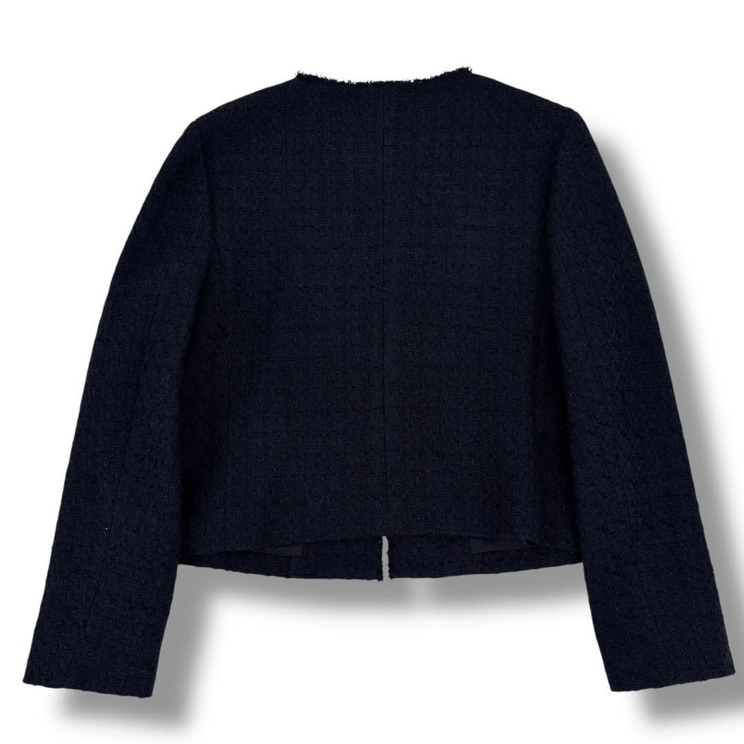 極美品】トゥモローランド ツイード スーツ セットアップ ノーカラージャケット