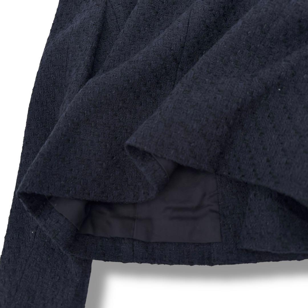 極美品】トゥモローランド ツイード スーツ セットアップ ノーカラージャケット