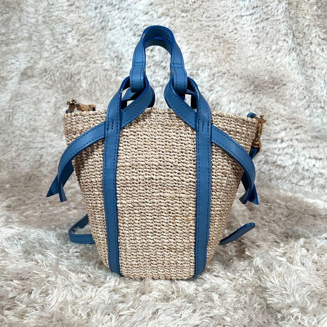 希少　ヴィオラドーロ　かごバッグ　2way ショルダーバッグ　レザー