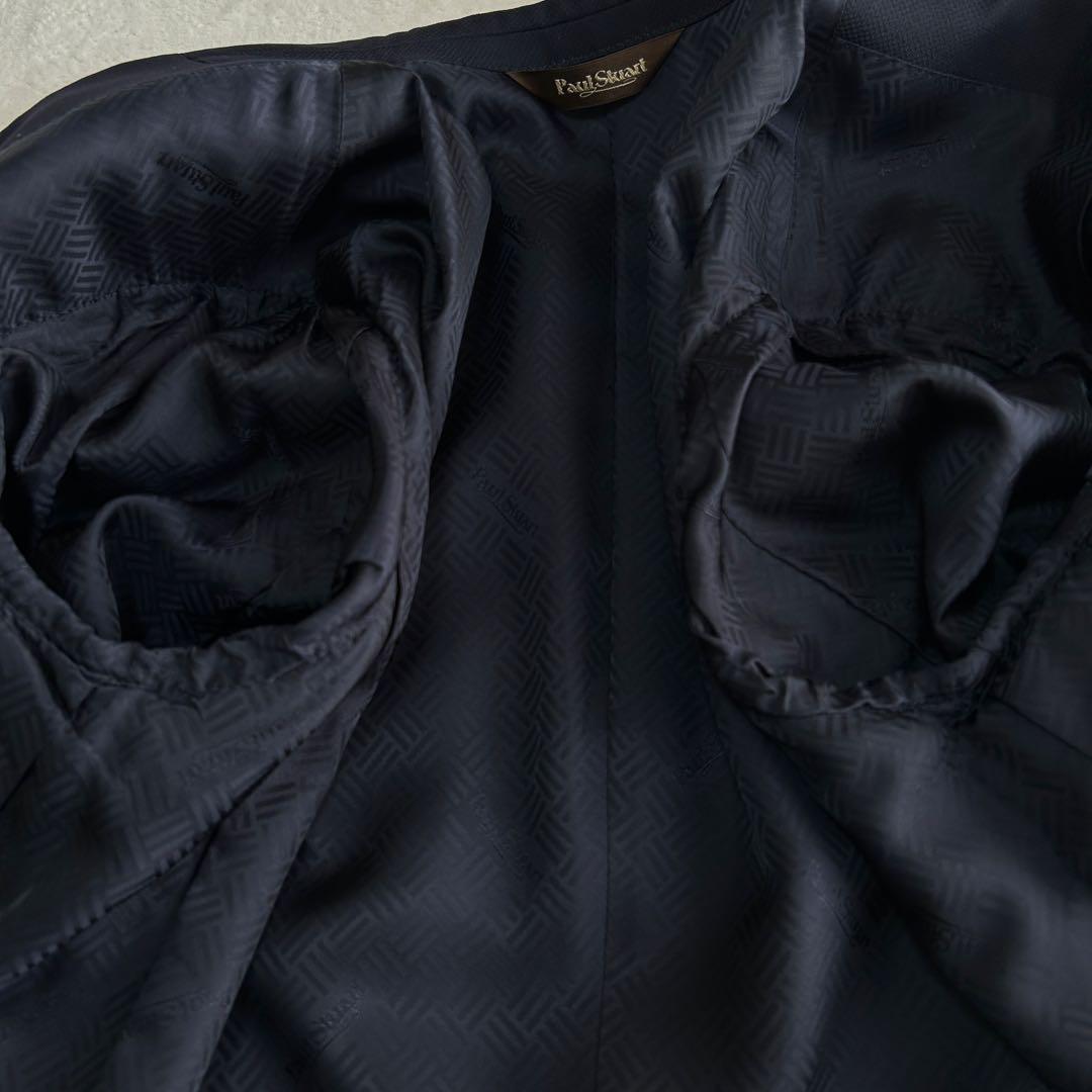 未使用級 ポールスチュアート ウール 銀ボタン 紺ブレザー 46Lジャケット