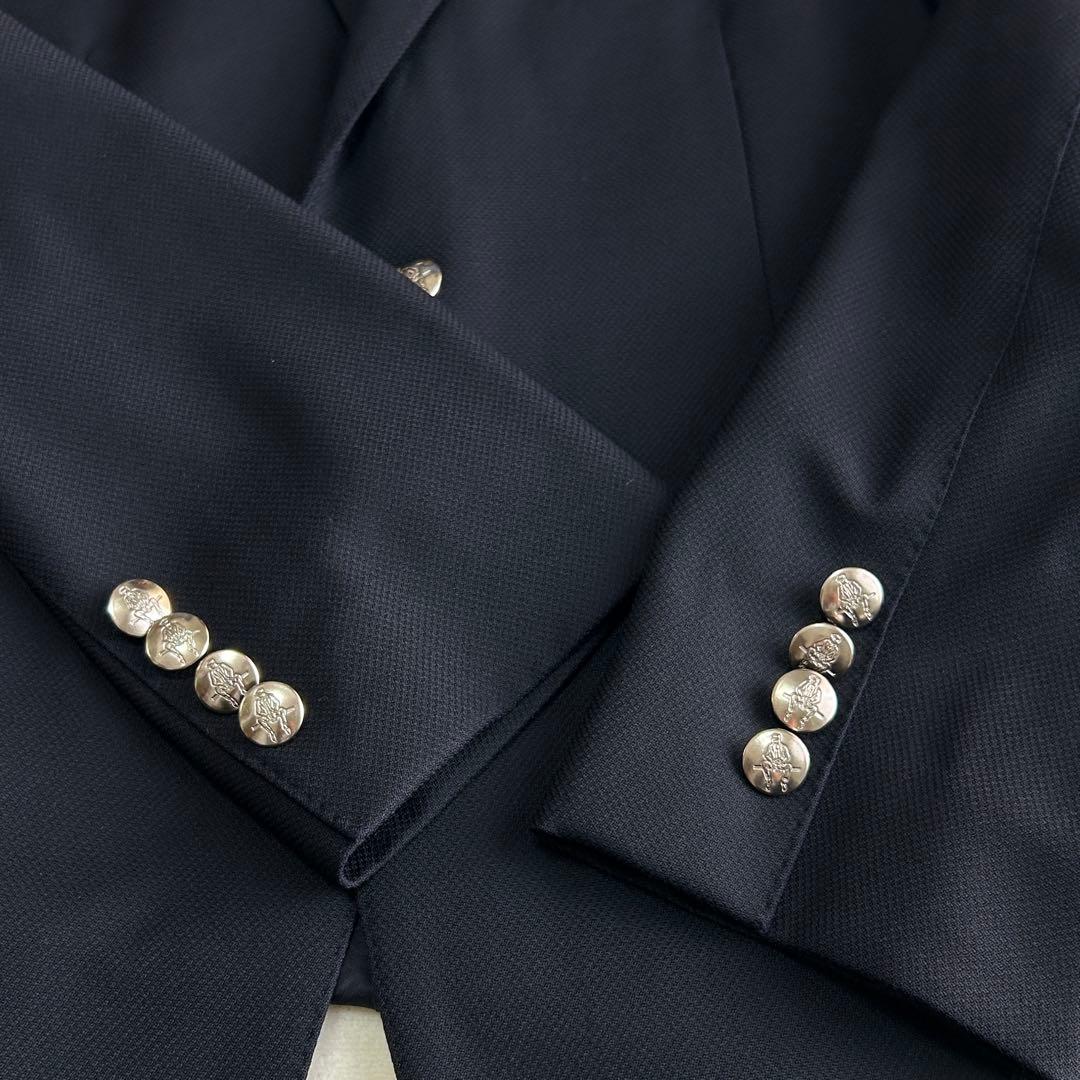 未使用級 ポールスチュアート ウール 銀ボタン 紺ブレザー 46Lジャケット