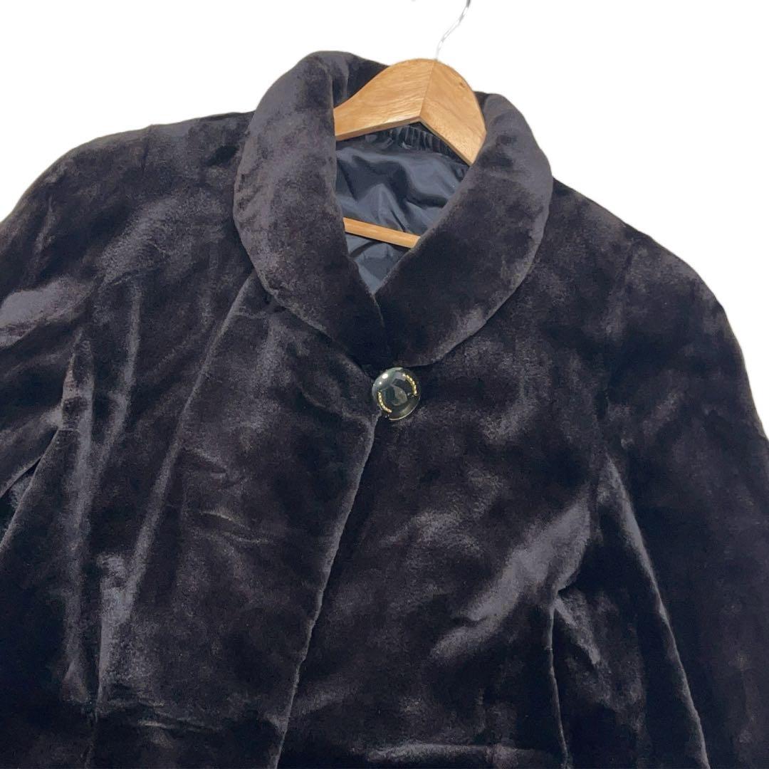 総丈105cm　サガミンク　シェアードミンク　2XLサイズ　リアルファーコート