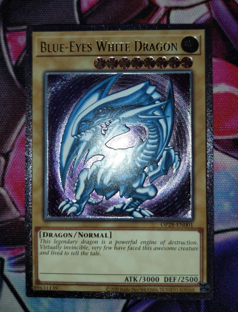 遊戯王 青眼の白龍 ブルーアイズ OTS28 レリーフ EU版 英語 美品