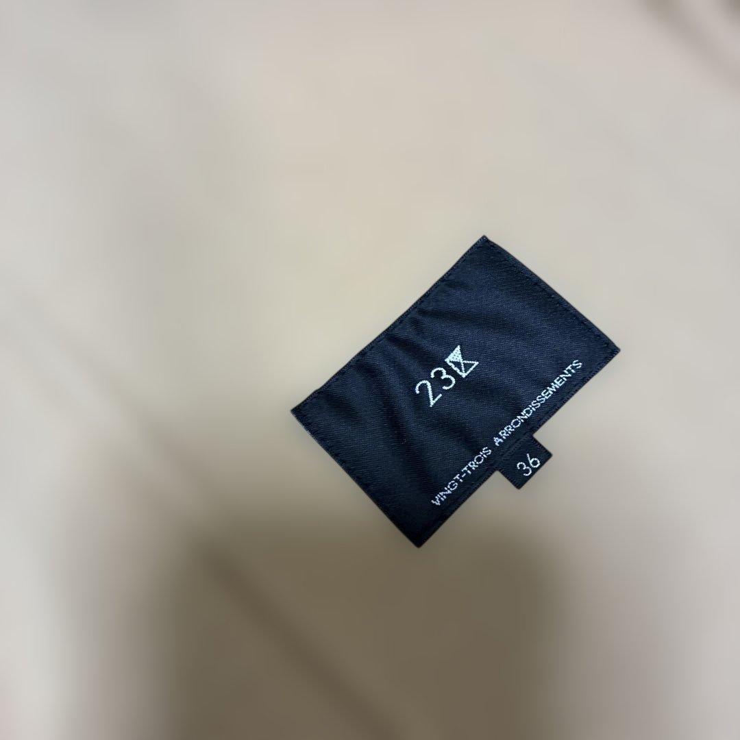 ノーカラーウールリバー明るめキャメルジャケット 3.6