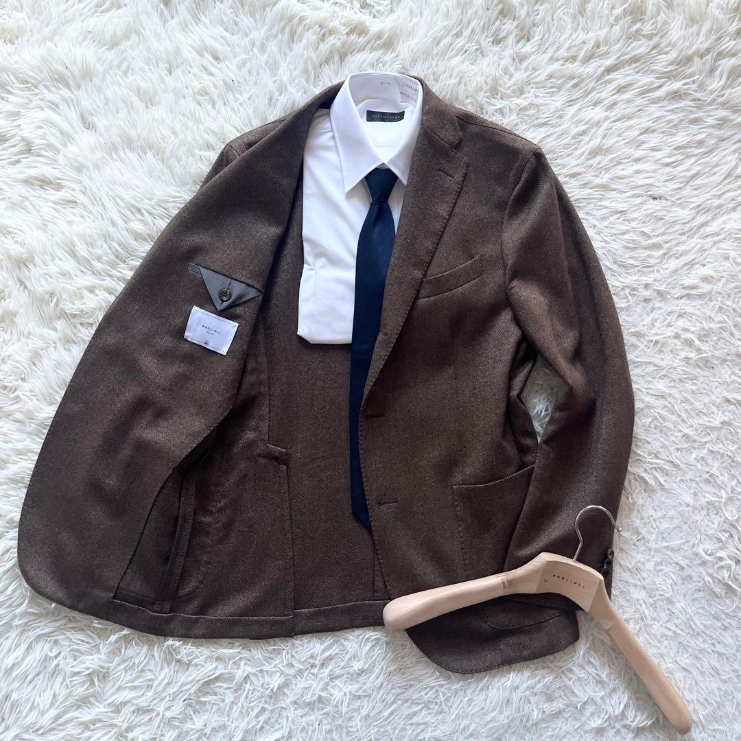 <美品>BOGLIOLI K.JACKET ブラウン ウール ジャケット 48