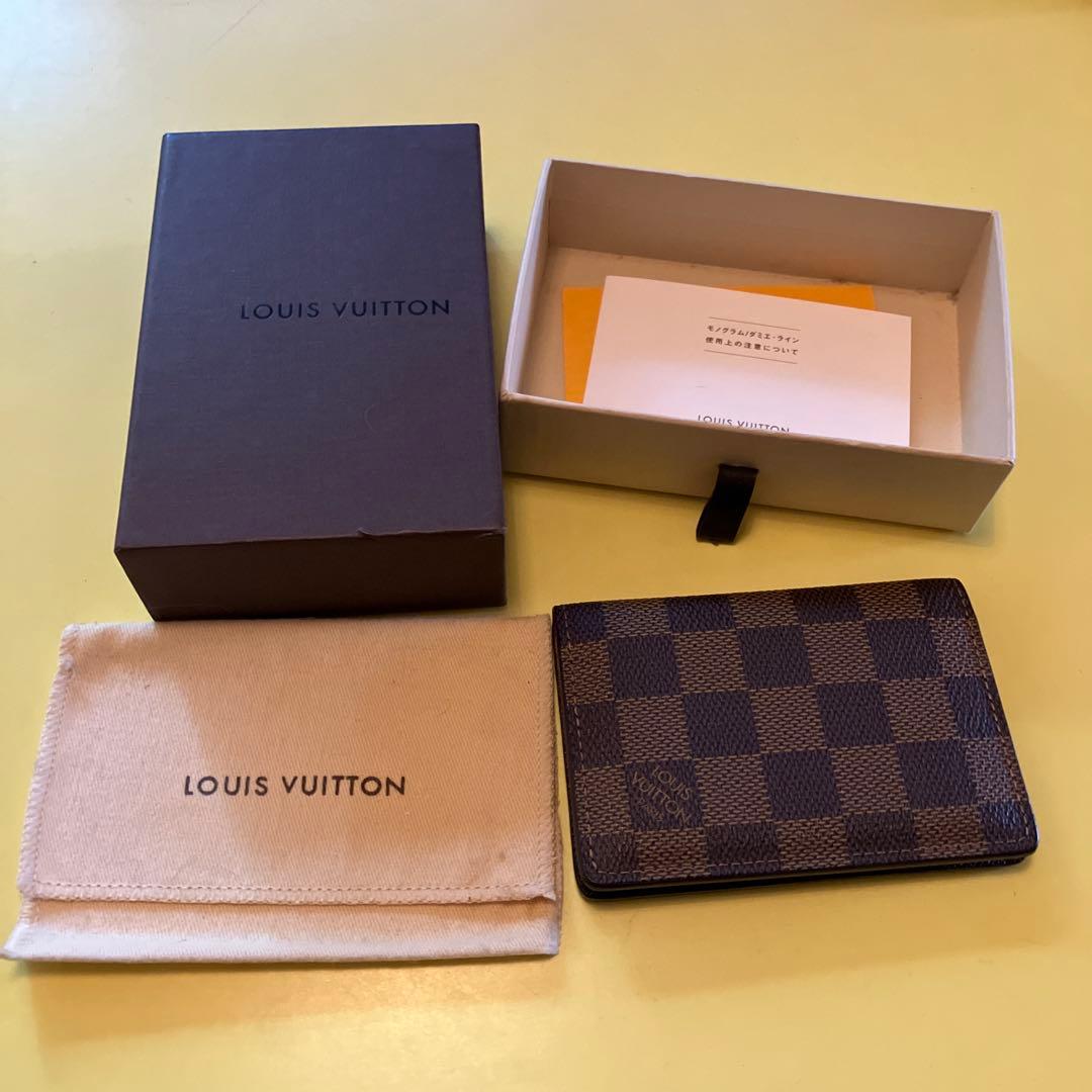 【美品】Louis Vuitton ダミエレザー名刺入れ