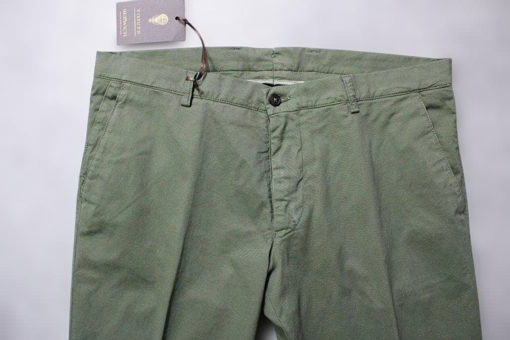 BERWICH★新品3.5万円ベルウィッチ スリムテーパードチノ52 オリーブ色