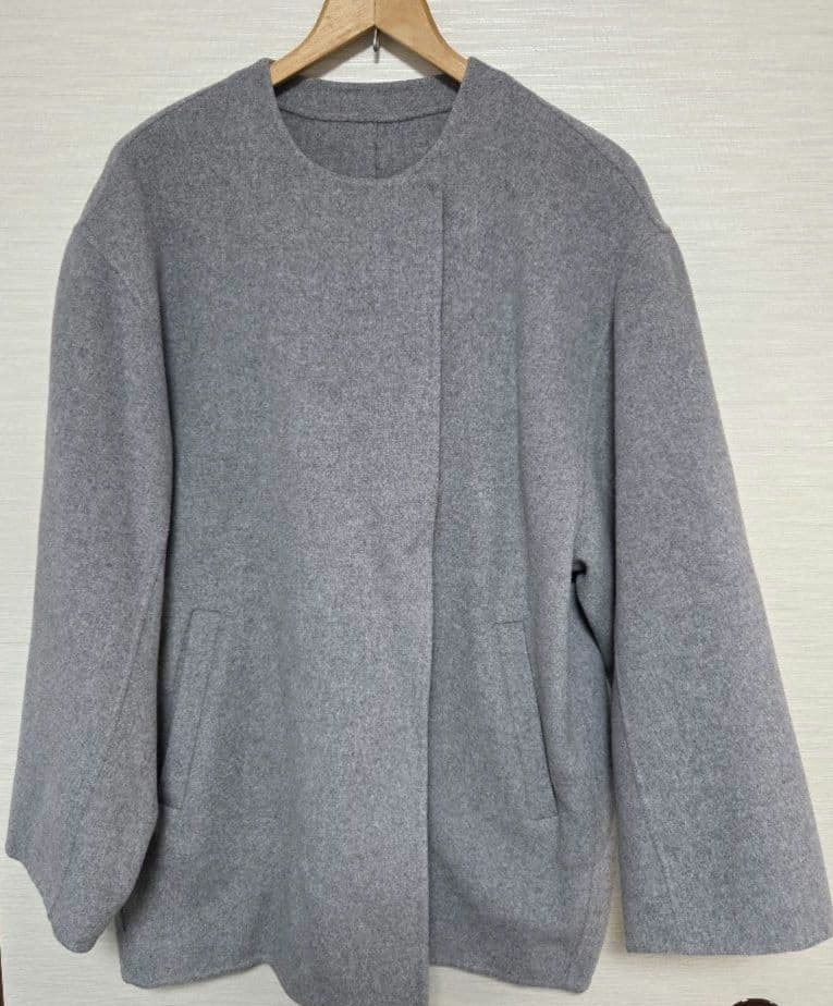 HAMILTONダブルフェイスウールショートコクーンコート