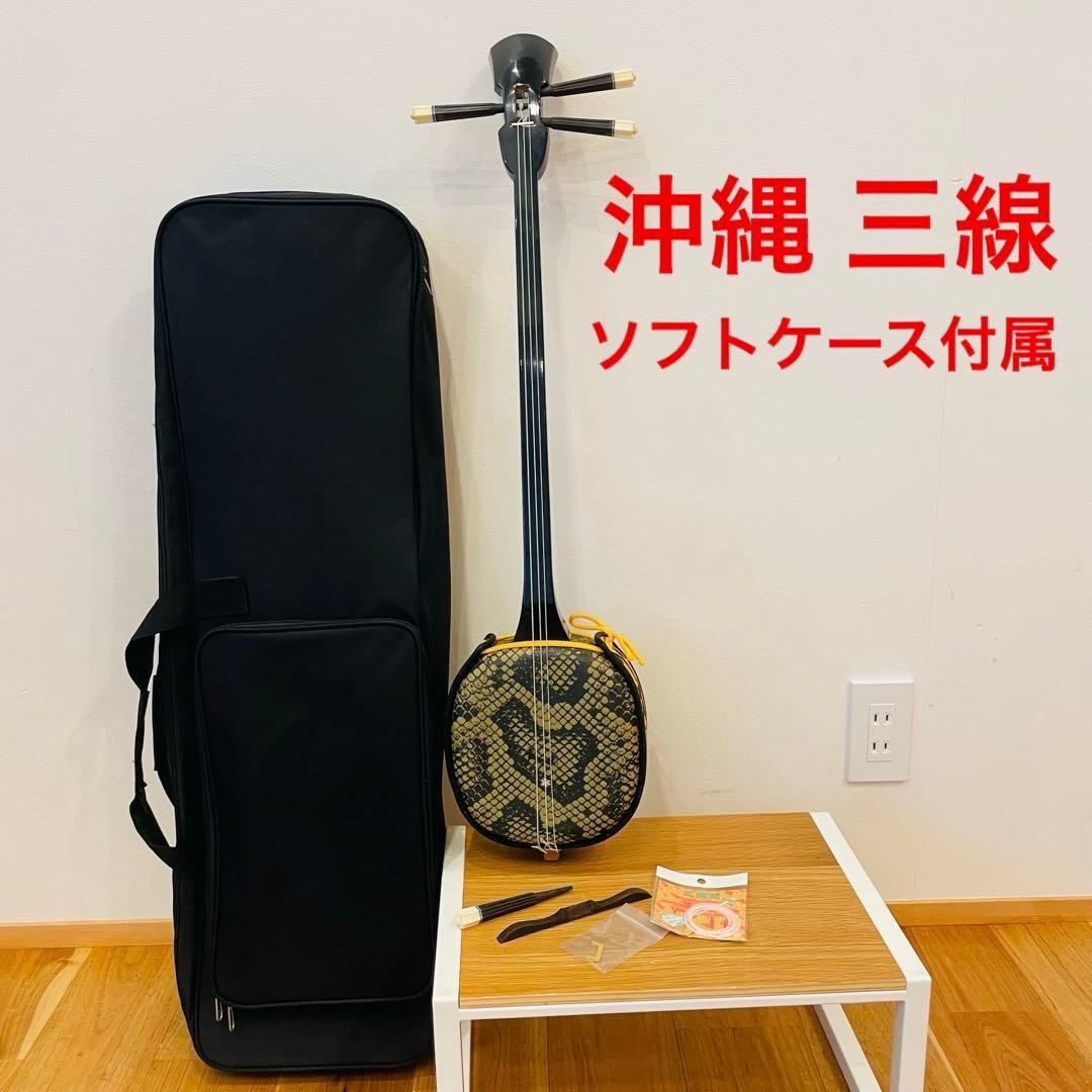 三線 沖縄 初心者 人工皮 ソフトケース 三味線 楽器 和楽器
