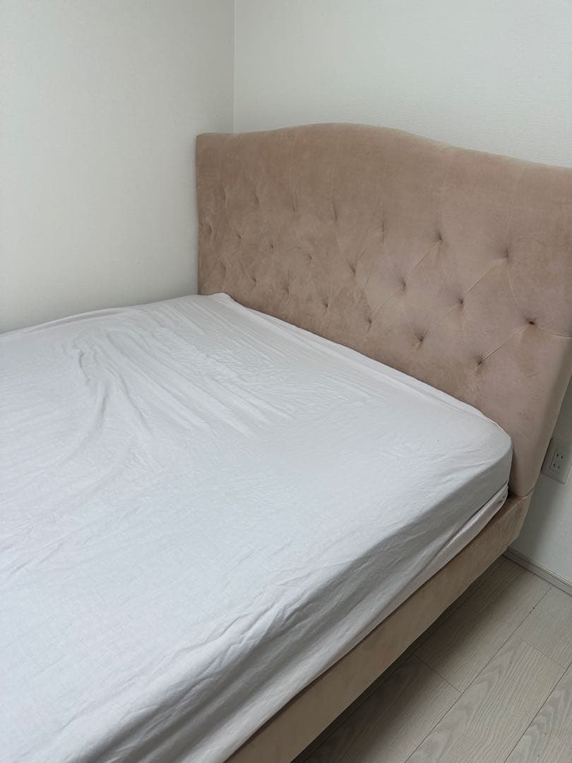 即購入可★Francfranc ブリッサベッドディンプルダブルピンク