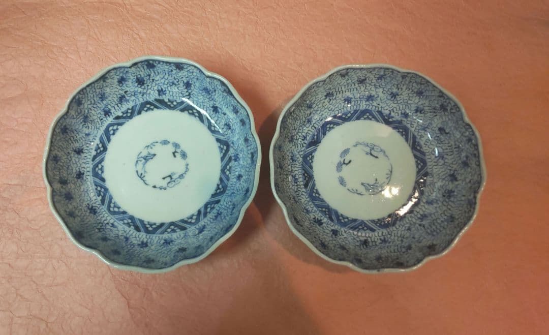 (511*Z215)*陶芸 古伊万里 小皿 2枚組 骨董 茶道具 有田焼