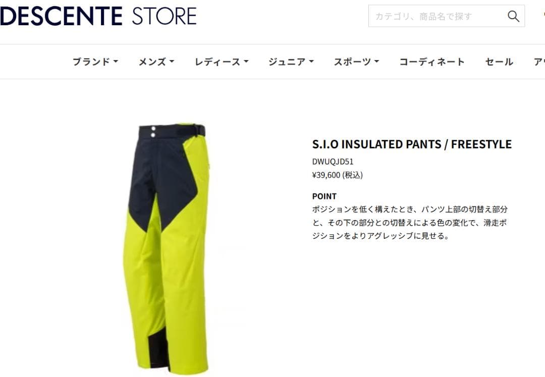 デサント スキーウェア 上下セット USED サイズ(Ｌ) 技術選着用モデル