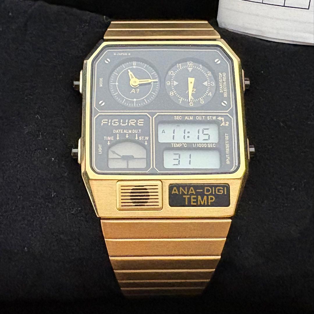 美品 シチズン アナデジテンプ チックタック 別注 デジタル 腕時計 限定