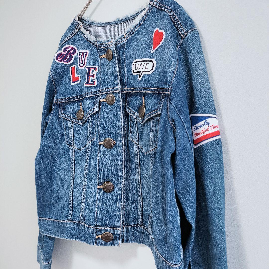 【値下げ交渉歓迎】 ブルーレーベルクレストブリッジ ノーカラーデニムジャケット