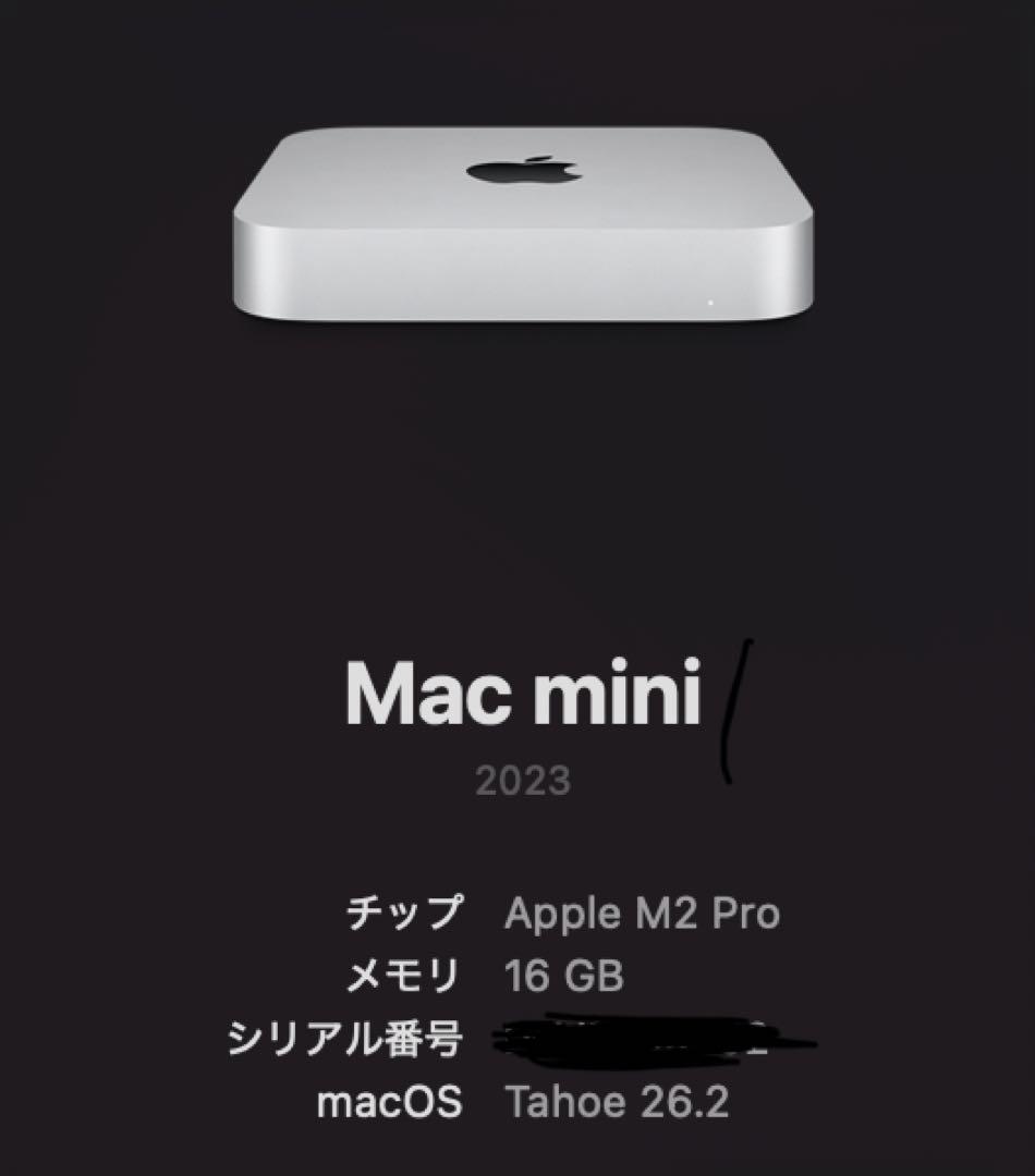 Mac mini M2 Pro 16GB 1TB MNH73J/A 美品 箱有