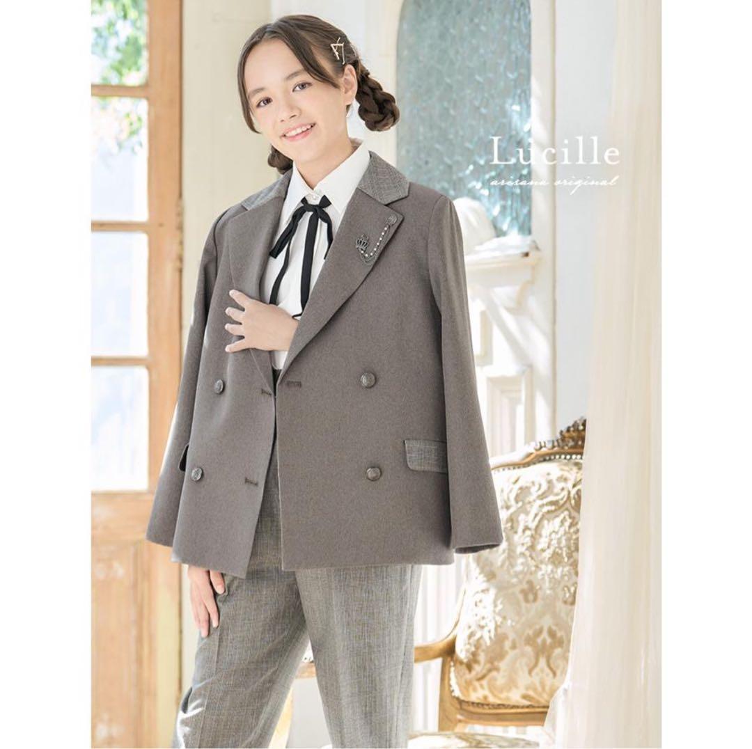 【1度のみ使用】アリサナ パンツスーツ 150cm ベージュ 卒業式 発表会