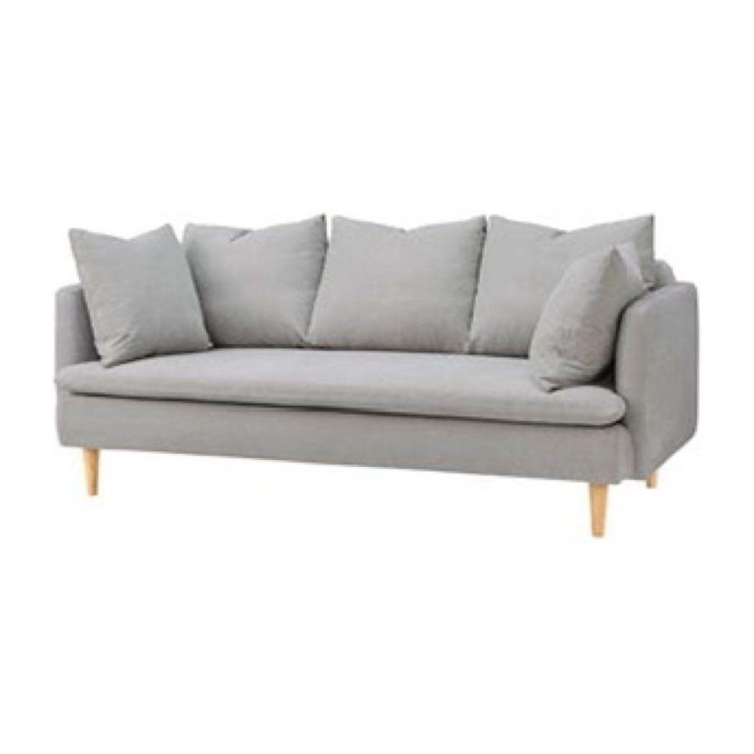 unico RAUFA ソファ 3S GY-K161C オットマン付き