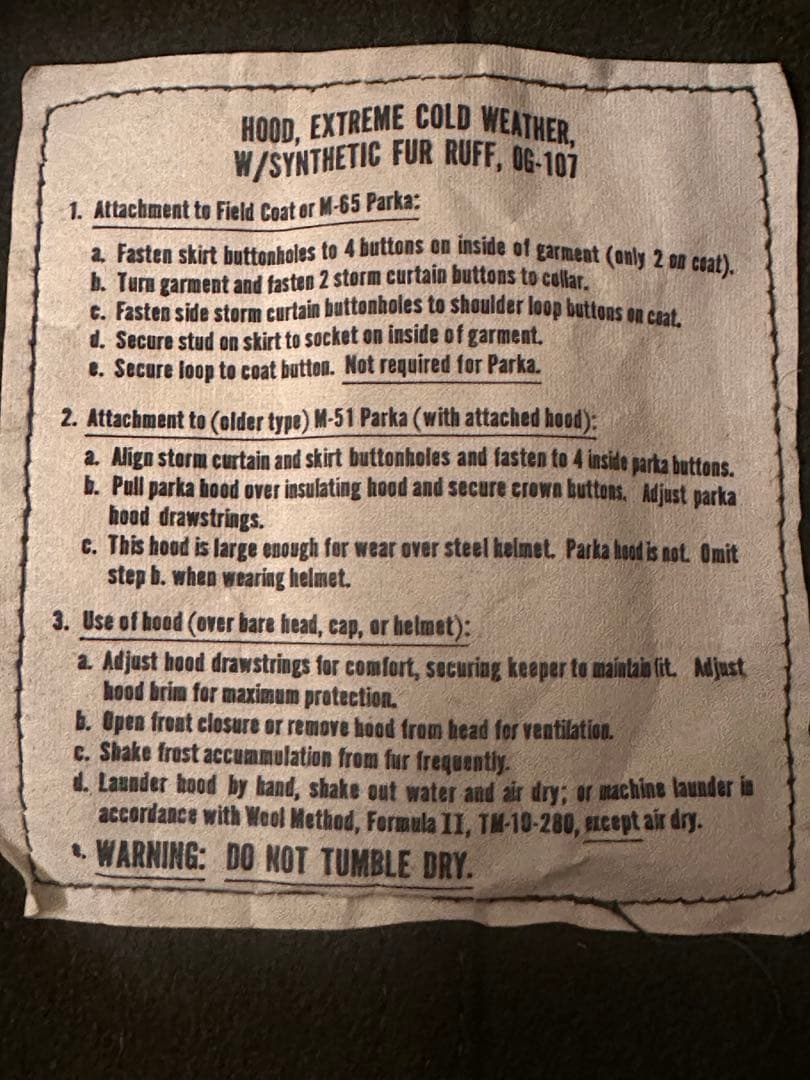 M65 フィッシュテールパーカー