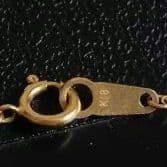 ハート形ルビー１８金ネックレス