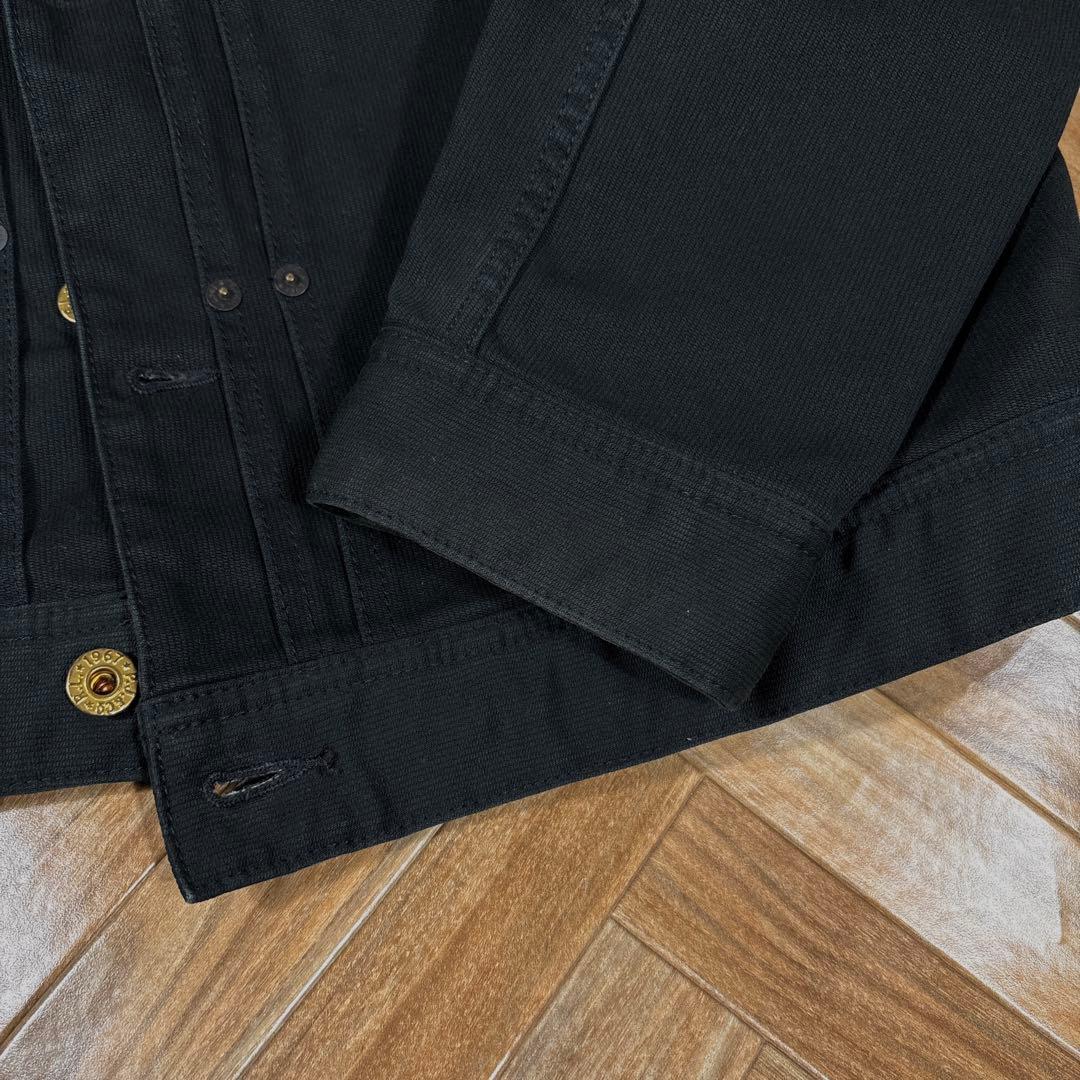 ポロジーンズカンパニー 111mjモデル ブラック コットンピケ トラッカー 黒