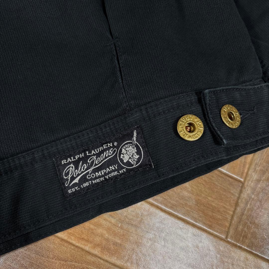 ポロジーンズカンパニー 111mjモデル ブラック コットンピケ トラッカー 黒