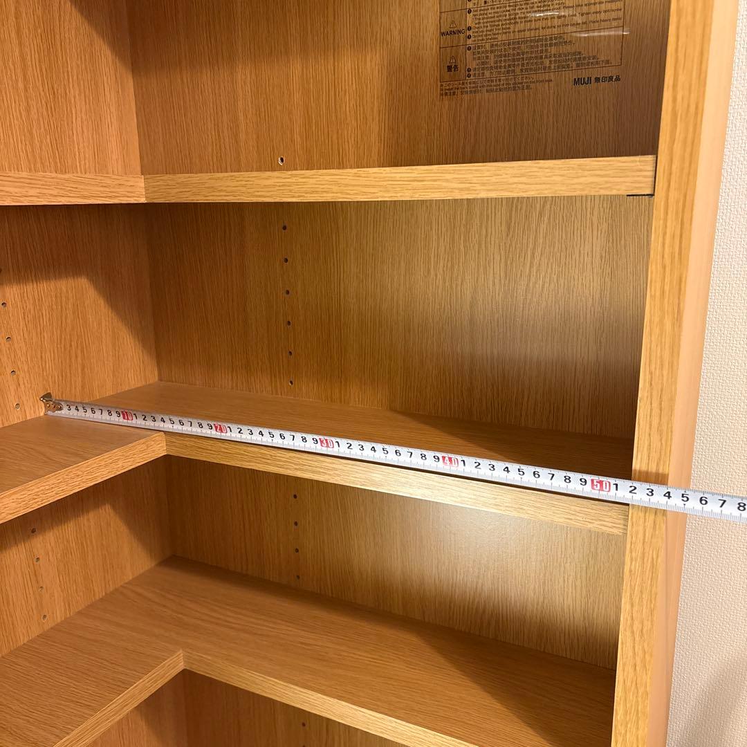 無印良品　オーク材薄型ラック・コーナー用・大・奥行１６ｃｍ