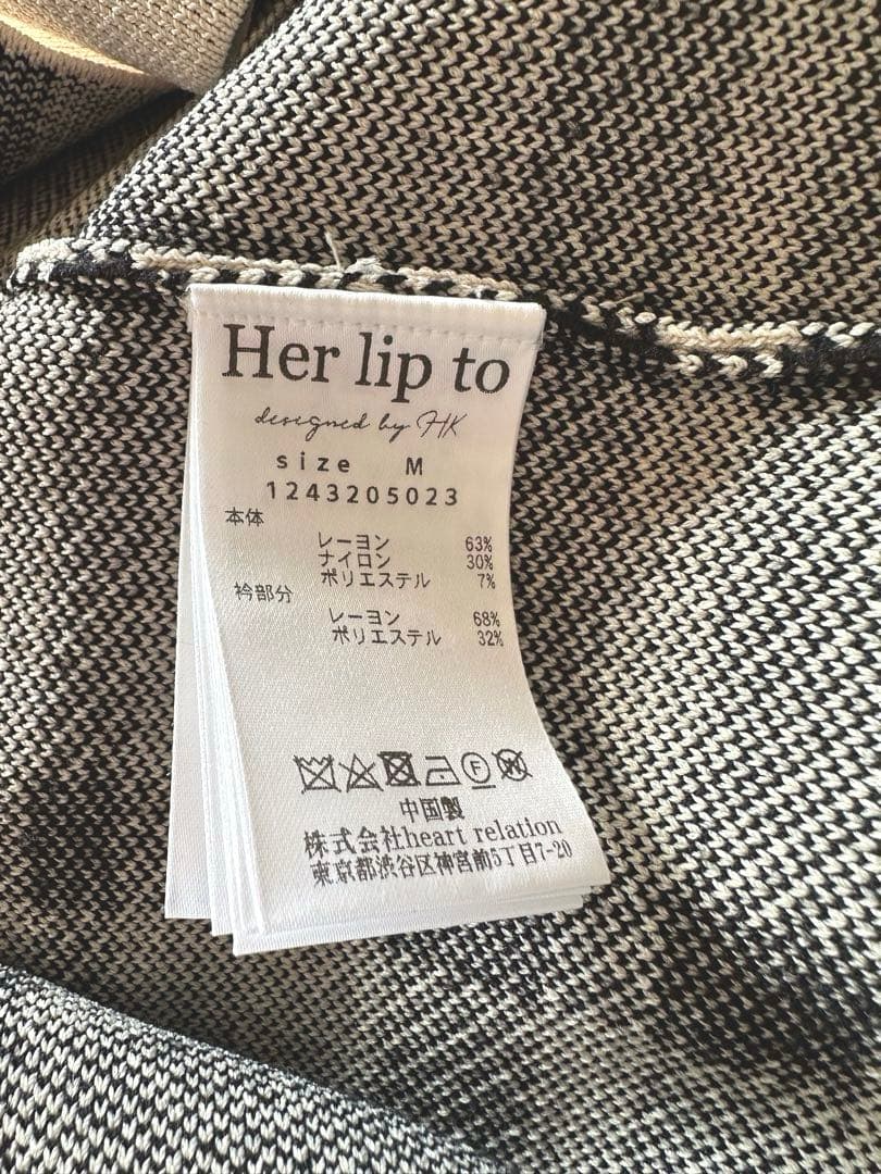 ワンピース Herlipto Trois Logo Knit Mini Dress