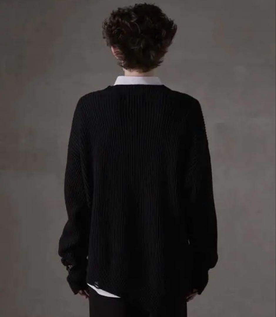 GRANCY ジップデザインアシンメトリーニット　Mサイズ