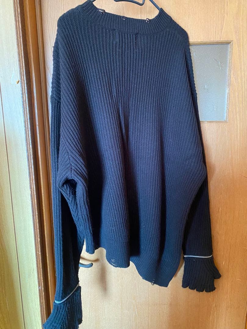 GRANCY ジップデザインアシンメトリーニット　Mサイズ